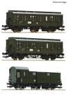 Roco 6200130 - H0 - 3-tlg. Set Personenwagen Nebenbahnzug, DR, Ep. III - Set 1